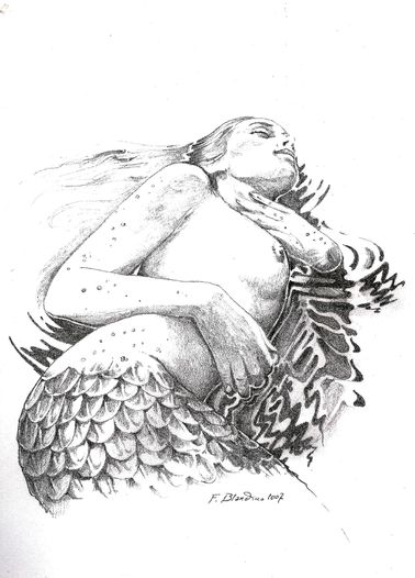 Sirena nel sonno (matita)