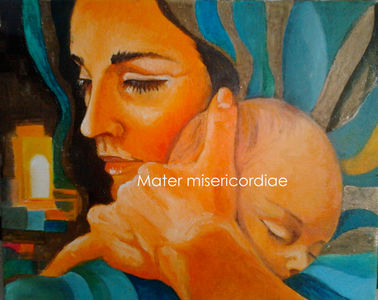 Mater misericordiae (olio su tela, 20 x 25 cm) 201...
