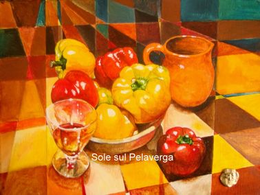 Sole sul Pelaverga (olio su tela, 30 x 40 cm.), 20...