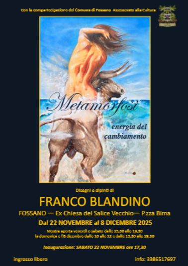 Personale "METAMORFOSI" dal 22 nov. al 8 dic. 2025