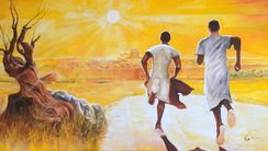 GRANDE TRITTICO DI EMMAUS - RITORNO A GERUSALEMME